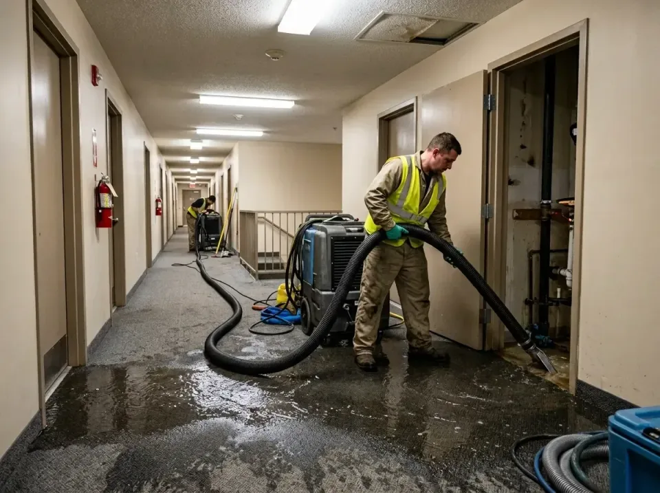 multi-unit-apartment-hallway-f-005 — frequently asked questions, Emergency Burst Pipe Water Extraction & Removal in Chieflan…